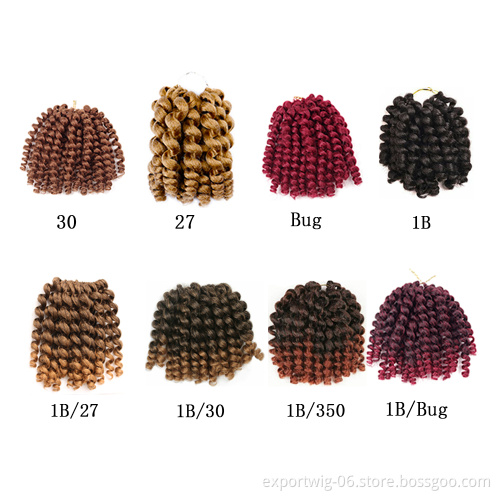 Wand Curl Twist Crochet Hair Extensions Synthetic Fiber Curling Wand For Long Hair Solid And Mixed Two Color Curl Wands Braid